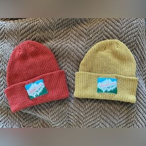 The Great. The Lookout Cap bundle of 2 Hats - Goldenrod & Washed Cardinal